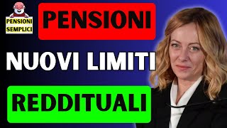 🟨 PENSIONI NUOVI LIMITI REDDITUALI TREDICESIMA❗️ VEDIAMO LE ULTIME NOVITA UFFICIALI❗️ [upl. by Salisbarry658]