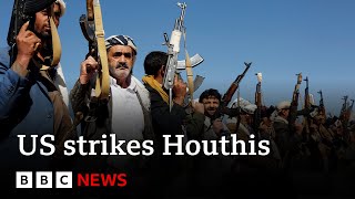 US launches fourth round of strikes on Houthis in Yemen  BBC News [upl. by Kroo]