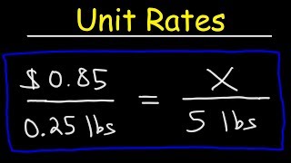 Unit Rates Ratios amp Proportions  Word Problems [upl. by Enneira]