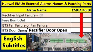 Huawei EMUA External Alarms Patching ports  Telecom Engineer Training  PK Telecommunications [upl. by Notsahc16]