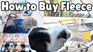 How to Buy Fleece for Guinea Pigs  DIY Cage Liner Series Part Two [upl. by Auqenet]