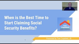 When is the Best Time to Start Claiming Social Security Benefits [upl. by Nihs]