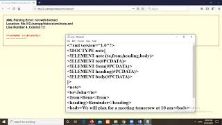 XML DTDDocument Type Definition example programs [upl. by Einial]