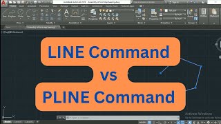 LINE vs PLINE command  Line and Polyline in AutoCAD  How to create Polyline in AutoCAD [upl. by Mungo953]