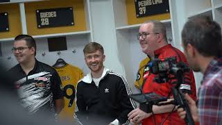 BTS AT MOLINEUX 🎥  Stephen Bunting and Gian van Veen take on Wolves stars [upl. by Gisele]