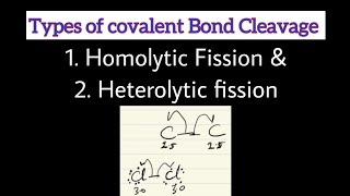 Homolytic and heterolytic fission Covalent bond cleavage [upl. by Bridgette]