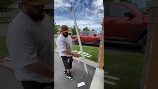 Garage door trim roofing construction shortsfeed [upl. by Eugenius]