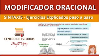 COMPLEMENTO O MODIFICADOR ORACIONAL  Sintaxis [upl. by Elah]