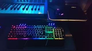 My Havit HVKB378L Keyboard HVMS735 Mouse amp HVMP851 Mouse Pad Light Demo In The Dark [upl. by Dine293]