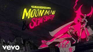 Kid Cudi Eminem  The Adventures Of Moon Man amp Slim Shady Lyric Video [upl. by Turnbull]