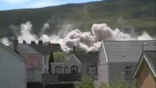 Demolition of Hirwaun Flats [upl. by Haroun]