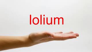 How to Pronounce lolium  American English [upl. by Amerd]