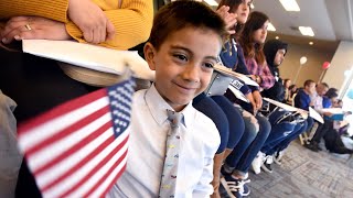 Children become naturalized citizens in special ceremony [upl. by Cornell624]