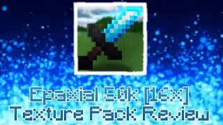 MCPE Epaxial 50k 16x Texture Pack Review  Download  PJwolfie YT [upl. by Ibmat779]