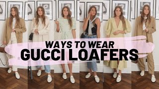 HOW TO STYLE GUCCI LOAFERS  Gucci Princetowns Lookbook amp Try On  Sinead Crowe [upl. by Kilan163]