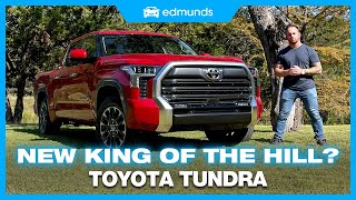 2022 Toyota Tundra First Drive  Toyotas Large Pickup Finally Redesigned  Engine Towing amp More [upl. by Gambell519]