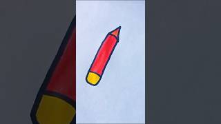 How To Draw A Pencil ✏️shorts drawing kidsvideo ytshorts art youtubeshorts creative kids [upl. by Mackler]