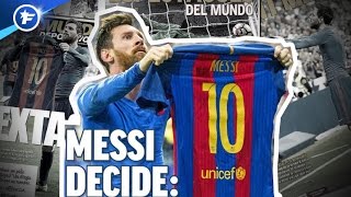 La célébration déjà culte de Lionel Messi lors du Clasico  Revue de presse [upl. by Ahseinaj]