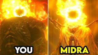 The Tarnished Vs Midra Lord Of Frenzied Flame Transformation Elden Ring DLC Comparison [upl. by Navert]