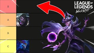 WILD RIFT Tier List Patch 50 Season 12  SYNDRA RELEASE amp ASOL REWORK [upl. by Lekar994]