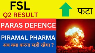 FSL SHARE LATEST NEWS TODAY🔴FSL SHARE Q2 RESULT ANALYSIS🔴PARAS DEFENCE SHARE🔴PIRAMAL PHARMA SHARE🔴 [upl. by Brackely]