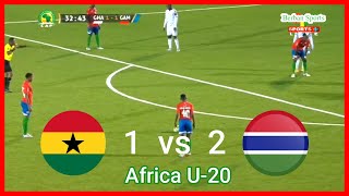 Africa U20 Ghana vs Gambia 1  2 Goals and Highlights [upl. by Biron]