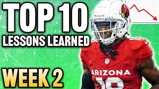 Top 10 Takeaways You NEED to Know BEFORE Week 2 Fantasy Football [upl. by Hijoung]