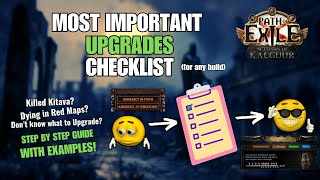 Quick guide for MOST IMPORTANT upgrades to get after leveling in Path of Exile PoE 325 [upl. by Nidya]