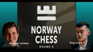 Magnus Carlsen vs Ding Liren  Norway Chess 2024  Round 6 [upl. by Manard]