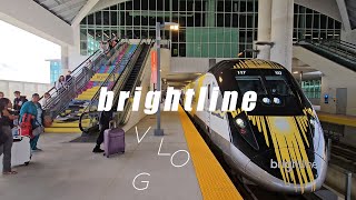 Ride BRIGHTLINE with me Americas newest highspeed train ORLANDO to MIAMI VLOG  PART I [upl. by Nanyt346]