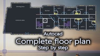 Autocad  Complete floor plan for beginners  Exercise Care home [upl. by Servais28]