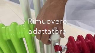 Tutorial su come montare comando termostatico su valvola a squadra termostatabile  Su termosifone [upl. by Heddy]