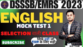 DSSSBEMRS ENGLISH 2023EMRS GRAMMAREMRS VOCABULARYEMRS 2023 ENGLISH EMRS GENERAL ENGLISH PAPER [upl. by Eniawtna789]