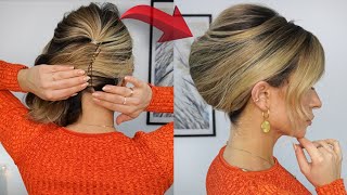 Easy French TWIST UpDo Hair Tutorial 🔥 [upl. by Imaon]