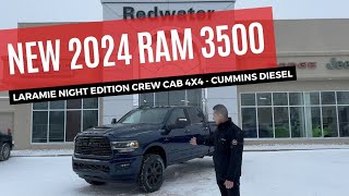 New 2024 Ram 3500 Laramie Night Edition Crew Cab 4x4  Cummins  Stock  RR32895  Redwater Dodge [upl. by Diann]