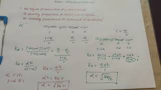 Ostwald dilution law class 11 chemistry [upl. by Ruhtracm]