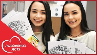 The Merrell Twins visit CHLA to Color with Care GivingTuesday [upl. by Gehlbach672]