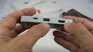 Présentation de laccessoire LENOVO C106 USB type C vers Hub USB3 RJ45 et HDMI [upl. by Myrtle]