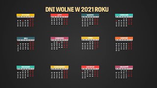 Dni wolne i święta w 2021 roku  jak planować długie weekendy [upl. by Suzann]