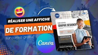 Comment créer une affiche FACILEMENT et RAPIDEMMENT sur CANVA Gratuit [upl. by Koren]