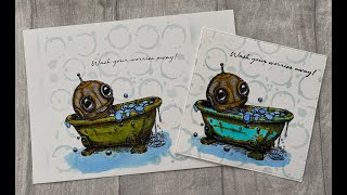 Andy Skinner Botology Collection  Wash Your Worries Away Coloured using Inkology Inks [upl. by Aneram]