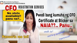 CFO GCP PDOS CertificateSticker available ba sa NAIA Terminal 1 amp 3 book your appointment now [upl. by Suryt46]