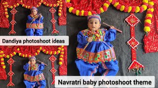 navratri baby photoshoot themedandiya photoshoot ideastrending dandiya babyphotoshoot viral yt [upl. by Yerffoj]