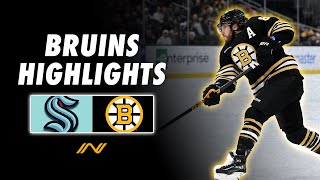 Bruins Highlights Boston Jeremy Swayman Struggle Against Kraken [upl. by Mcnally]