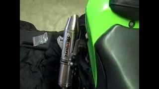 New Musarri Exhaust No Baffle Sound Clip on Kawasaki Ninja 250 [upl. by Scopp]