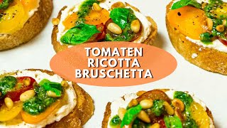 Schnelle Antipasti Bruschetta mit Tomaten und Ricotta  shorts [upl. by Leinoto]