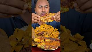 Very Spicy Whole Fish Fry mukbang asmr shortvideo reelsvideo short viralvideo food eating [upl. by Ynaffet520]