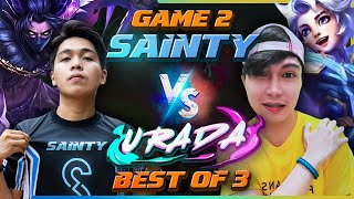 Urada Vs Sainty 1 v 1  Game 2   MOBILE LEGENDS [upl. by Negah395]