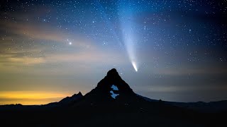 Comet Neowise Timelapse into Sunrise Over Oregon [upl. by Suiremed]