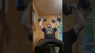 High incline DB BP 25kg 5x [upl. by Machos205]